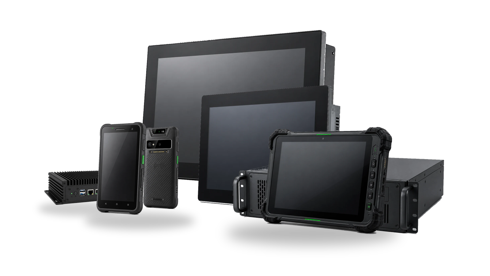 Gama de monitores industriales, Panel PC industriales, tablets robustas, terminales portátiles, PC industriales embebidos y PC industriales en rackmount